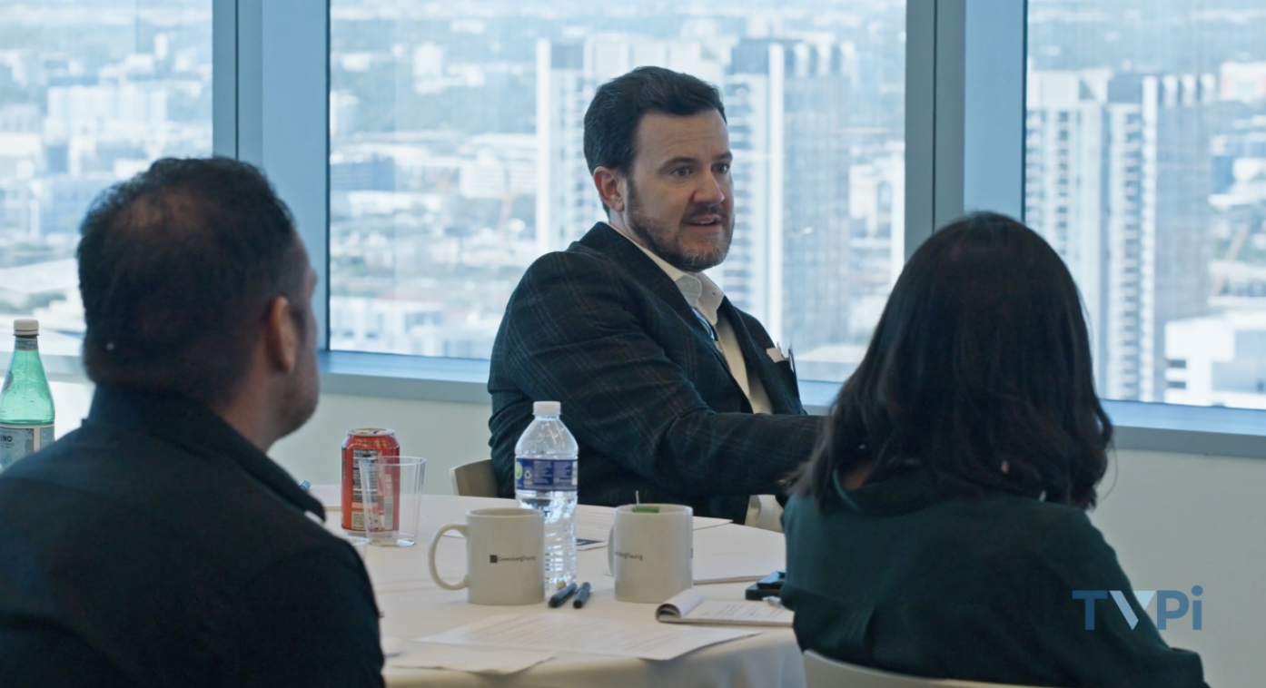 An Intersect attendee contributing to a peer discussion