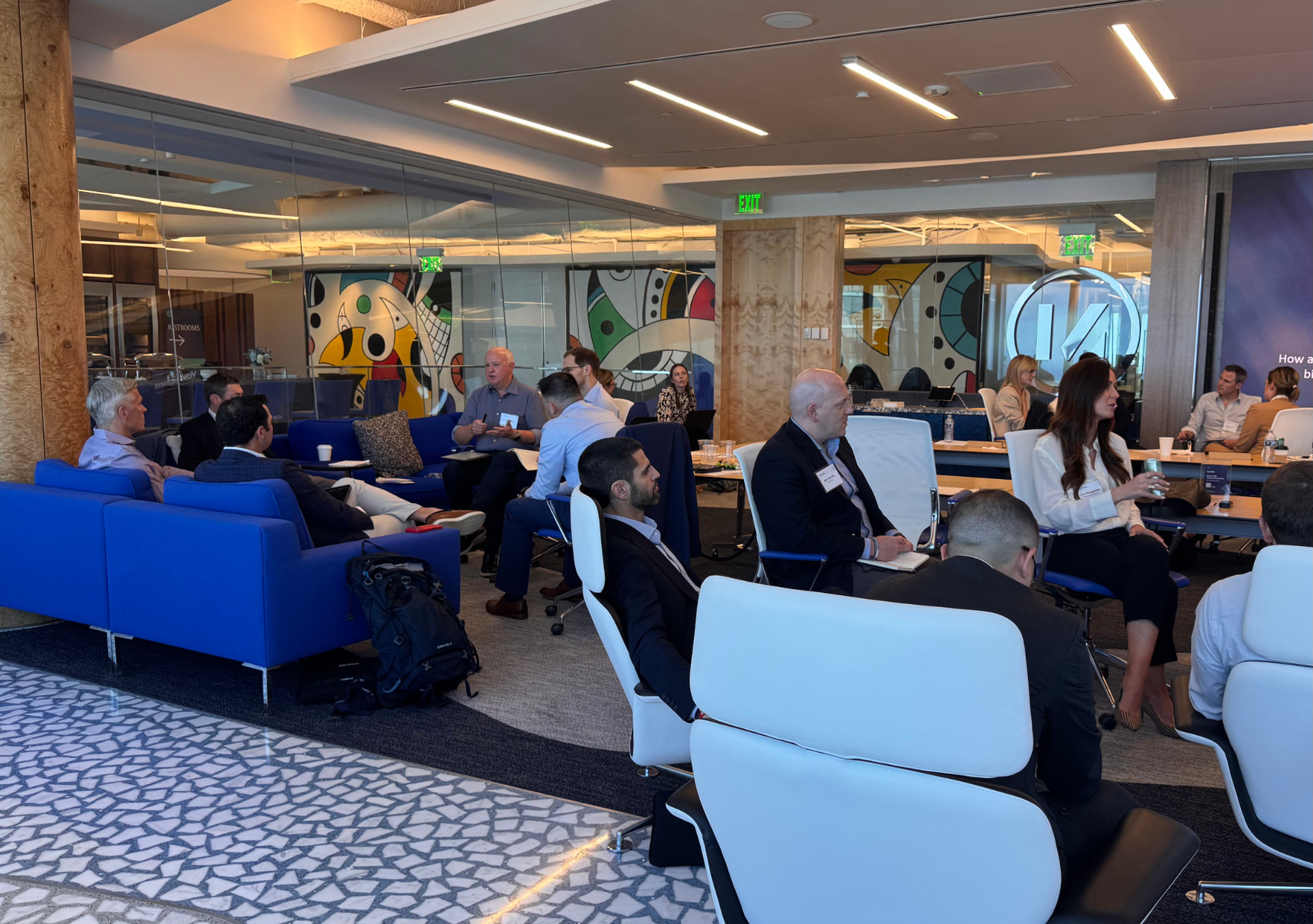 Breakout conversations in the Intersect lounge
